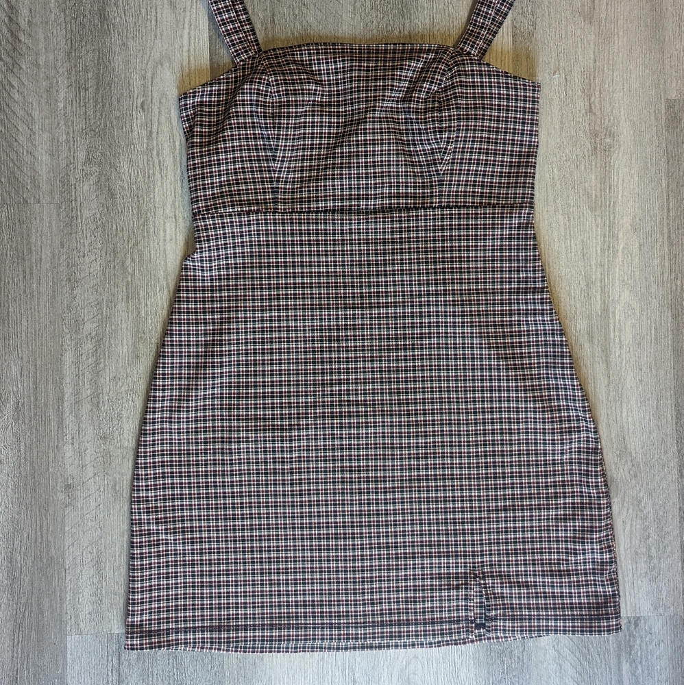Hollister Plaid Babydoll Style Dress Size LG